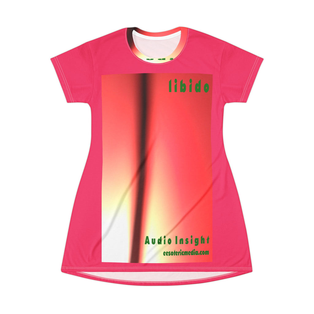 'Libido' (Audio Insight) Vestido Camiseta Gráfico de Remolinos Surrealistas