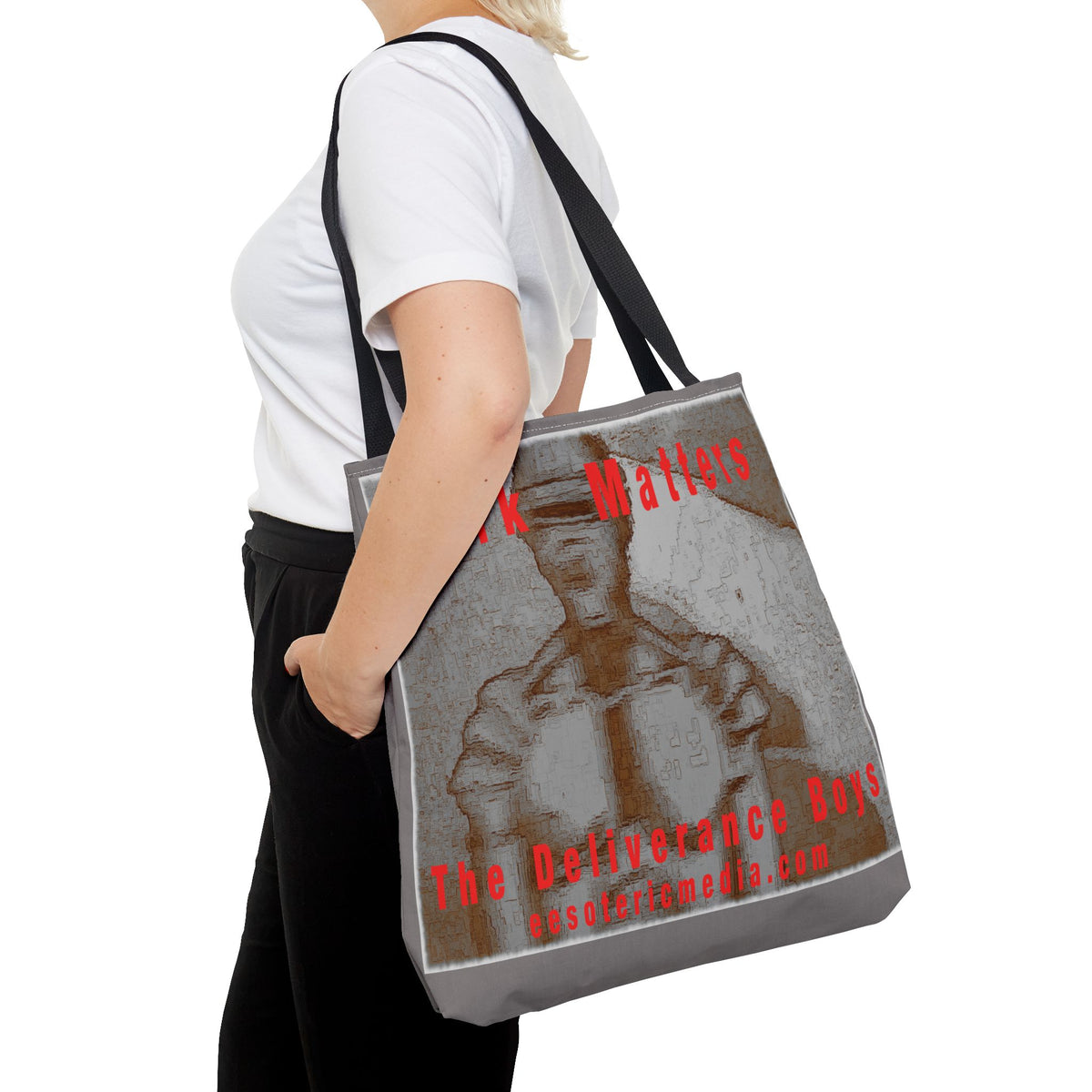 Sac fourre-tout rétro robotique « Dark Matters » (The Deliverance Boys) 45 cm x 45 cm