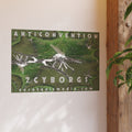 'Anticonvention' (7Cyborgs) Futuristic Chrome Dragonfly Graphic Art Print 36"x24" (90cm x 60cm)