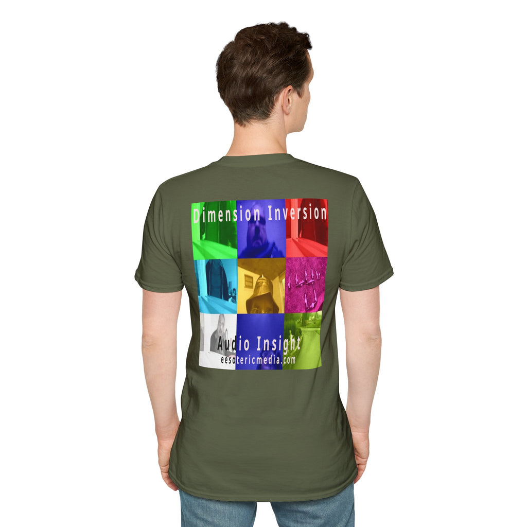 'Dimension Inversion' (Audio Insight) Colorful Surreal Collage Softstyle T-Shirt