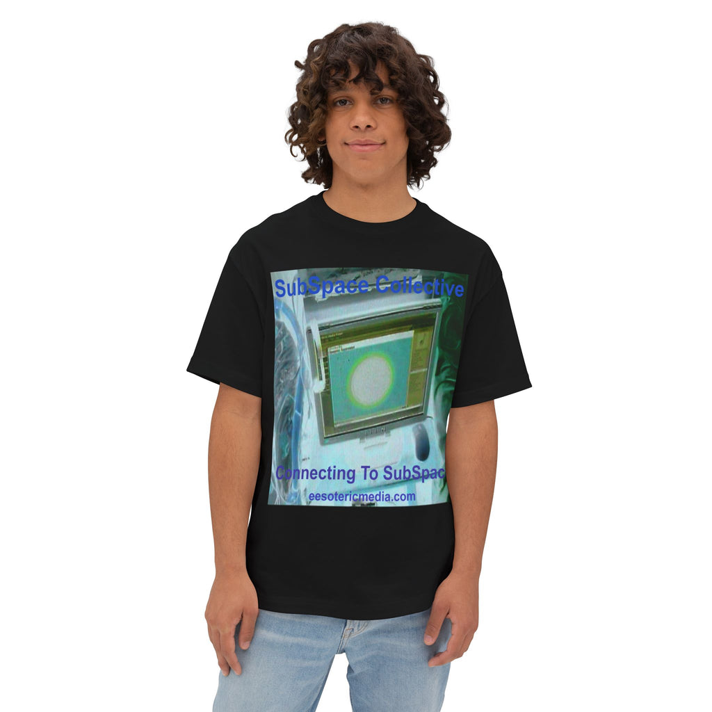 'Connecting To SubSpace' (SubSpace Collective) Camiseta Oversize de Corte Cuadrado Retro de TV y Ciencia Ficción