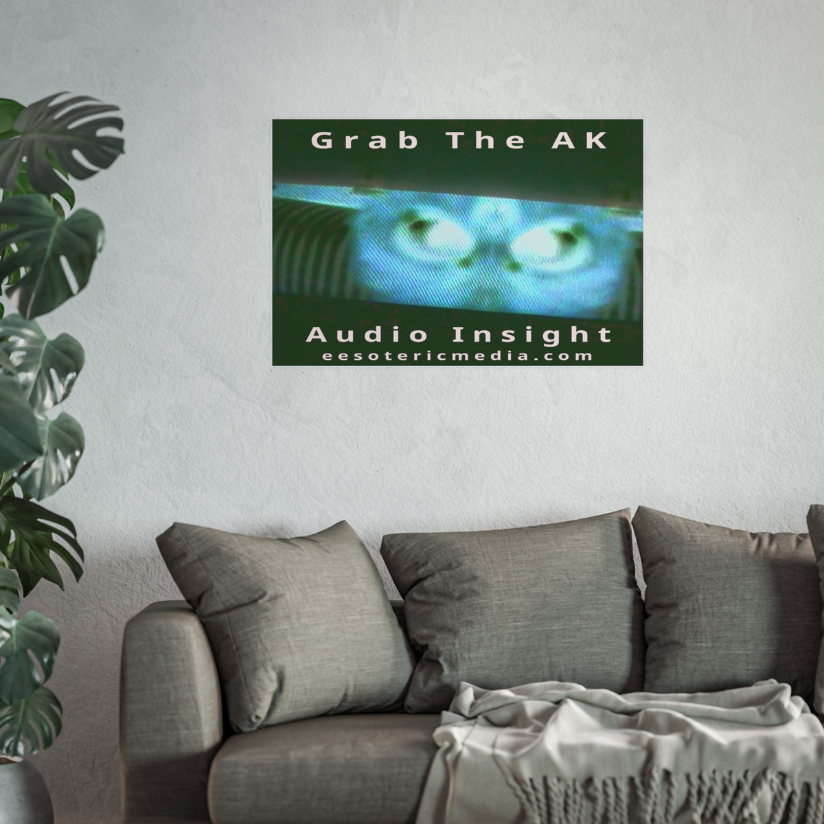 'Grab The AK' (Audio Insight) Sinister Surreal Digital Being Art Print 36"x24" (90cm x 60cm)