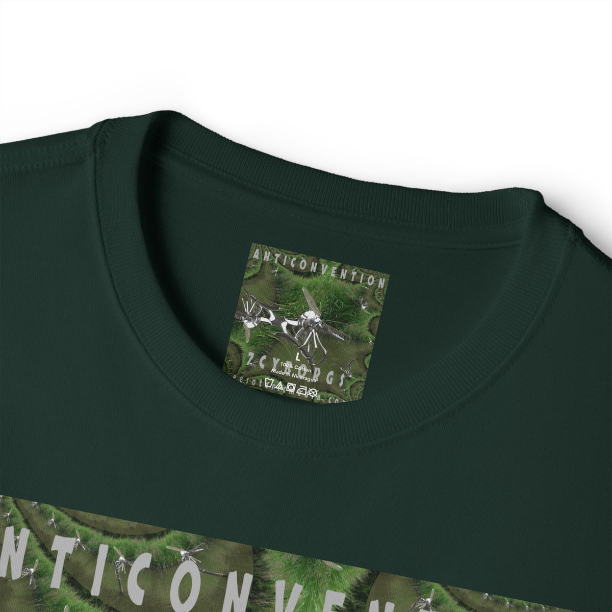 „Anticonvention" (7Cyborgs} Sci-Fi Libellen-Cyborg Design Grafik Oversize Boxy T-Shirt
