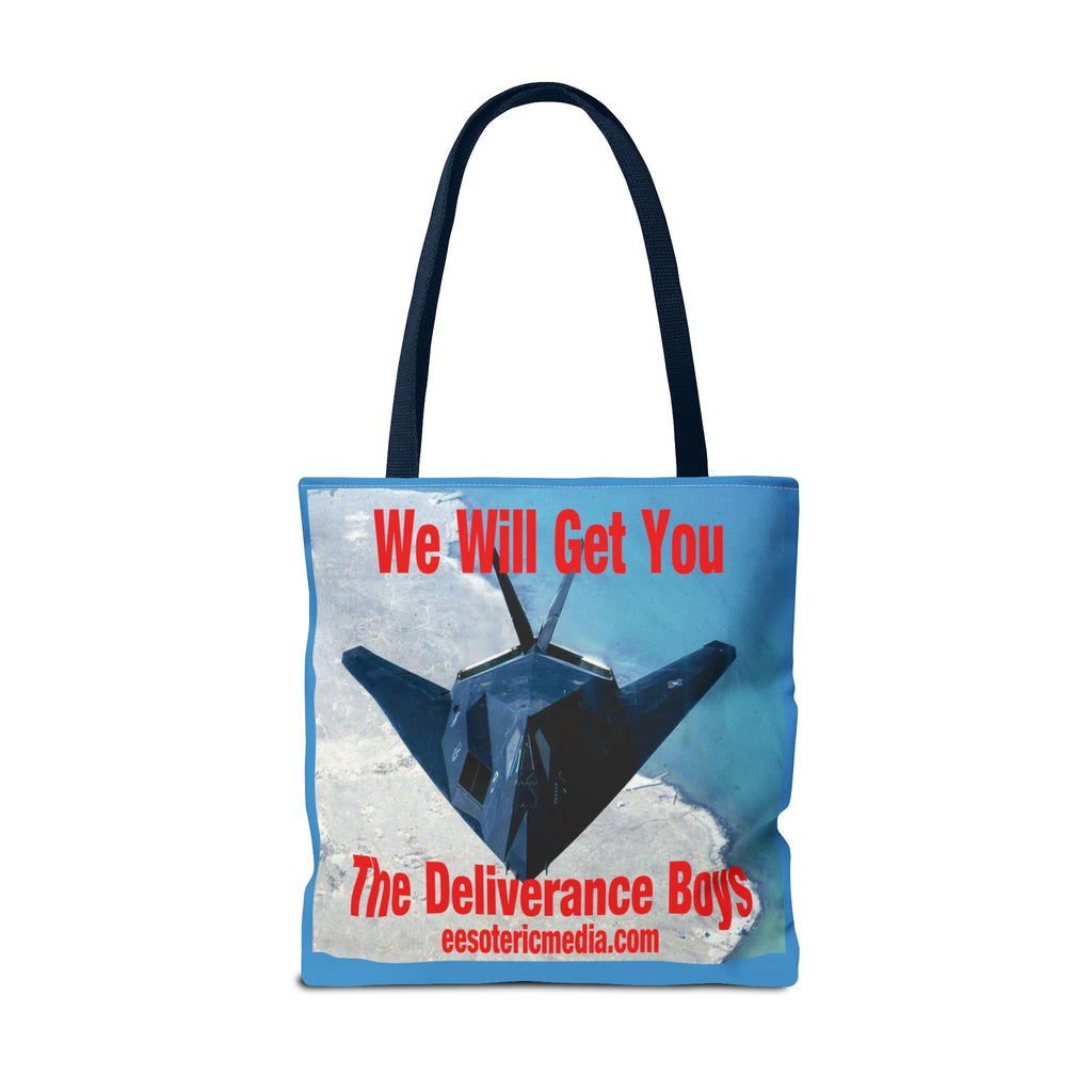'We Will Get You' (The Deliverance Boys) ステルスファイター グラフィック トートバッグ（45cm × 45cm）